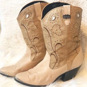 Dingo Studded Leather Cowgirl Boots